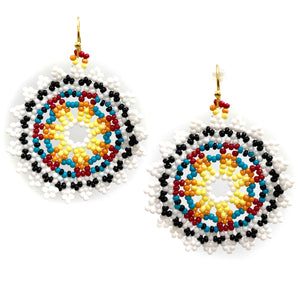 Seed Bead Southwestern Native Dreamcatcher Earrings