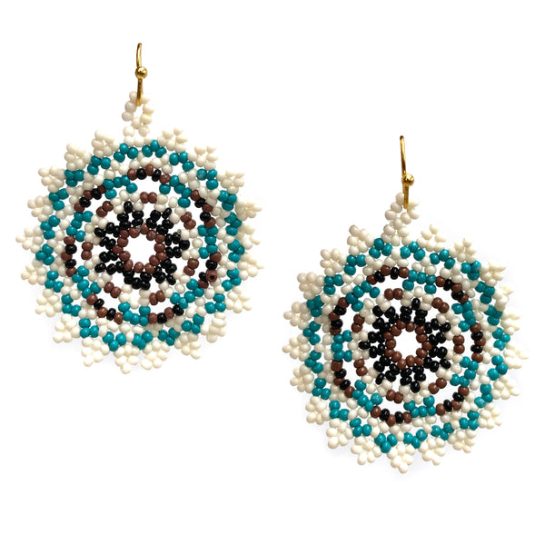 Seed Bead Southwestern Native Dreamcatcher Earrings