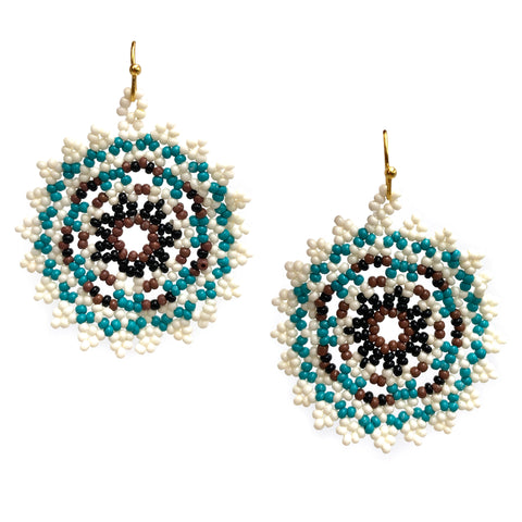 Seed Bead Southwestern Native Dreamcatcher Earrings