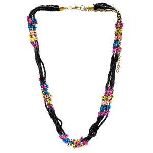Multicolor Multi-Strand Seed Bead Necklace