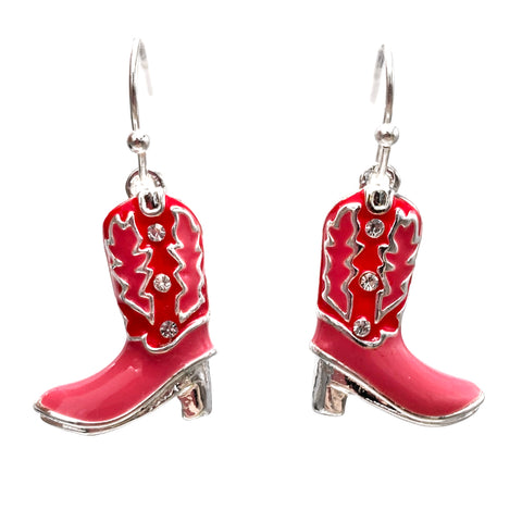 Western Boots Shaped Epoxy Earrings