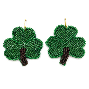 Shamrock Beaded Earrings