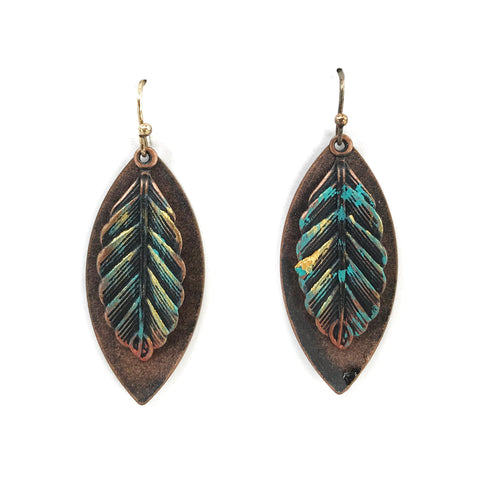 Leaf Western Style Dangle Earrings