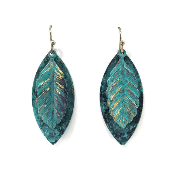 Leaf Western Style Dangle Earrings