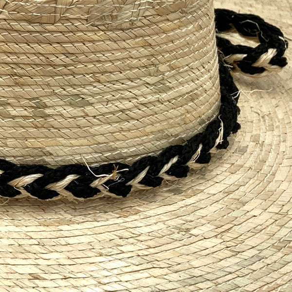 Large Western Rope Hat Band Straw Cowboy Beige Hat