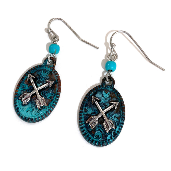 Cross Arrow Earrings