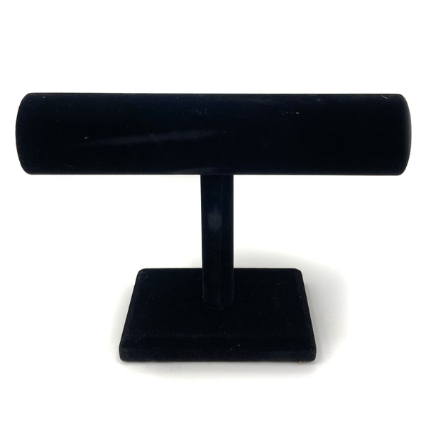 Velvet Solid Black T Bar Bracelet Stand Display Holder