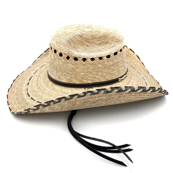 Large Western Hat Band Straw Cowboy Beige Hat