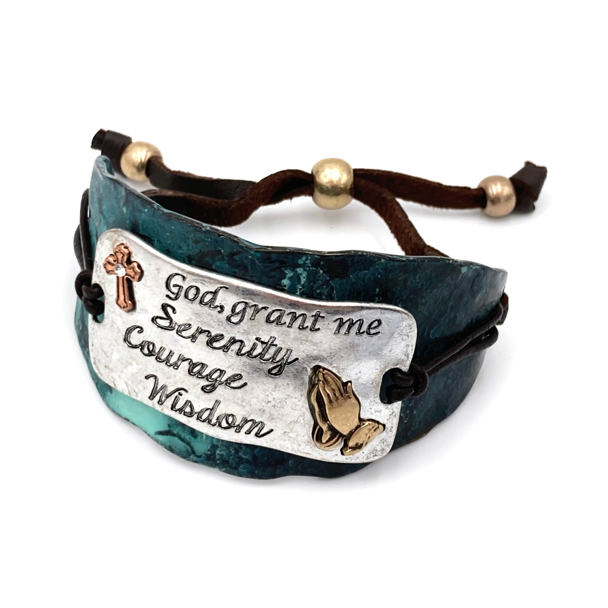 God, Grant Me Serenity Courage Wisdom Prayer Bracelet Cuff