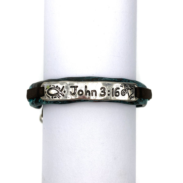 John 3:16 Prayer Western Bracelet Cuff