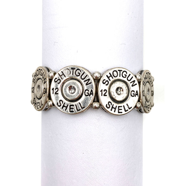 Large Shotgun 12 Gauge Bullet Shell Stretch Bracelet