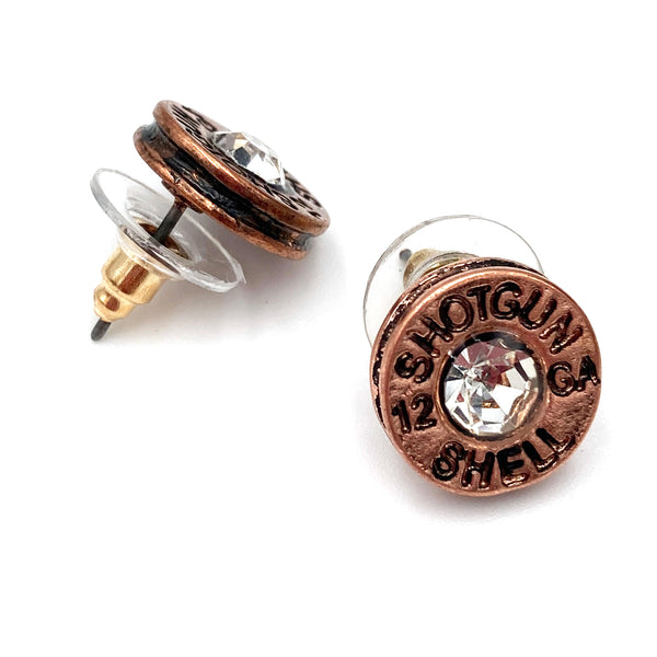 Bullet Shell Rhinestone Western Earring