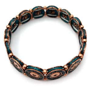 Bronze Patina Shotgun 12 Gauge Bullet Shell Stretch Bracelet