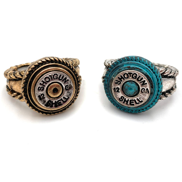 12 GA Shotgun Bullet Shell Western Stretch Ring