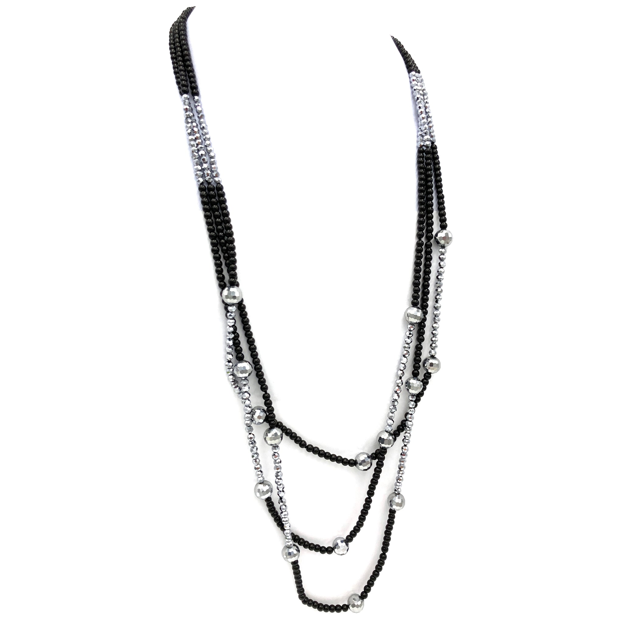 Pearl Crystal Layered Necklace