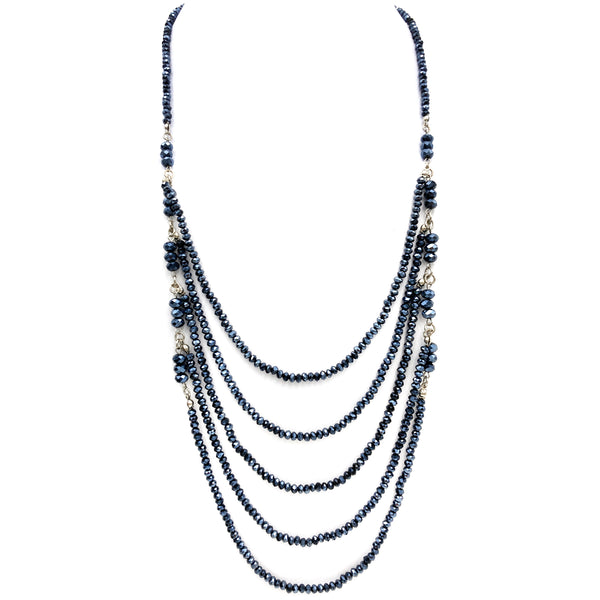 Everlasting Crystal Five Layered Necklace