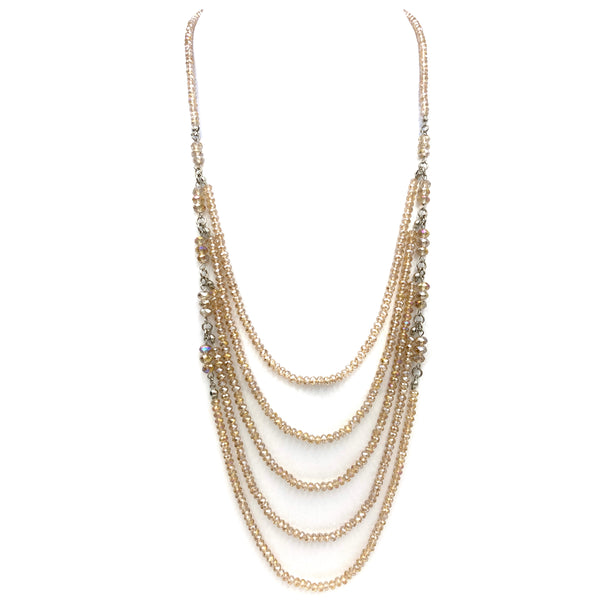 Everlasting Crystal Five Layered Necklace