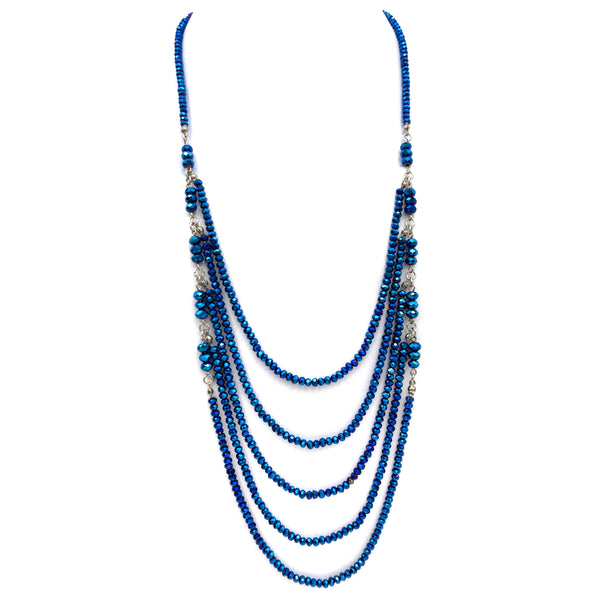 Everlasting Crystal Five Layered Necklace