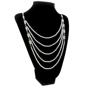 Everlasting Crystal Five Layered Necklace