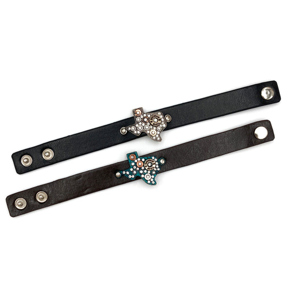 Texas Bullet Western Boot Strap Band Bracelet