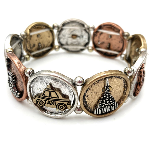 Pop Art New York City Vintage Stretch Bracelet