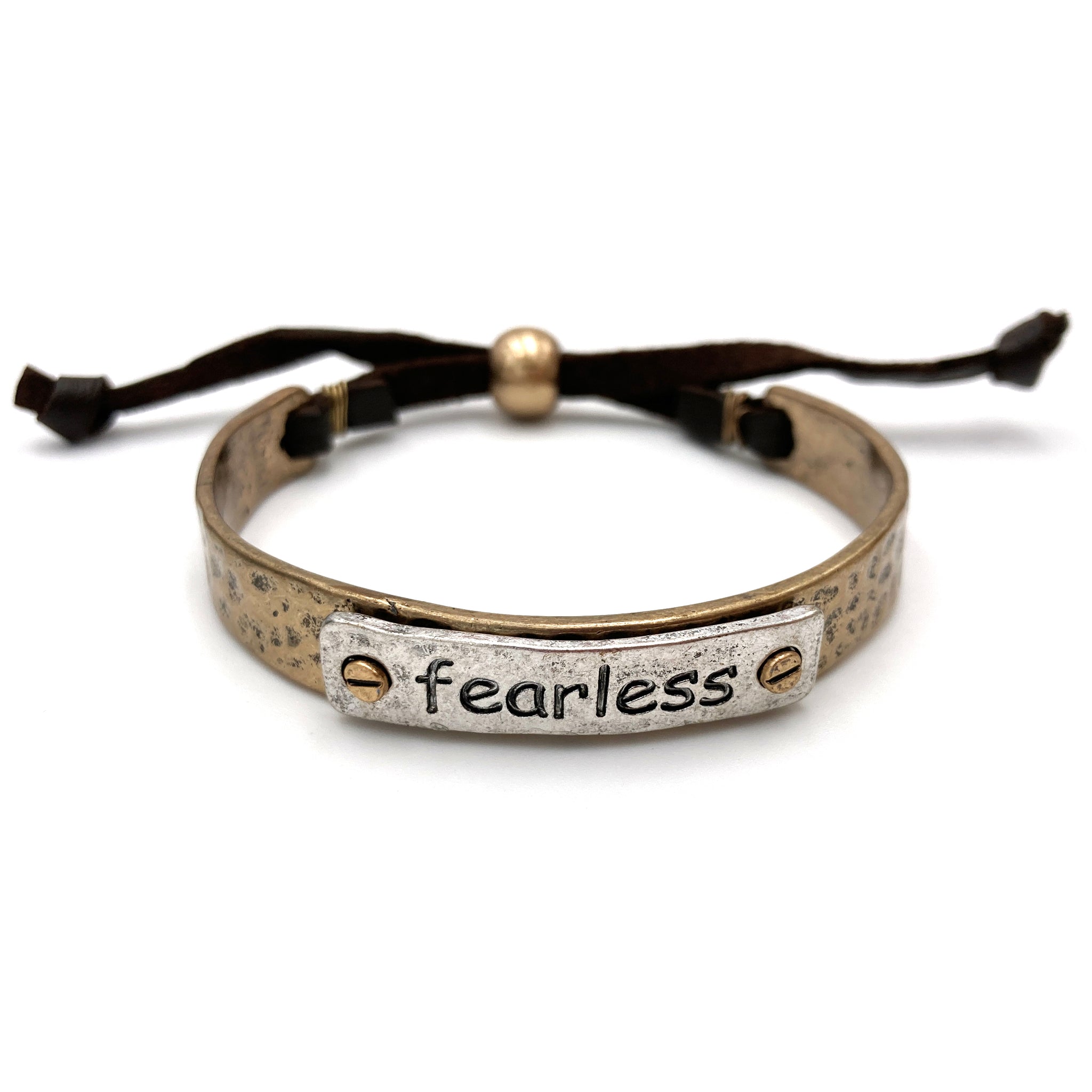 Fearless Plated Vintage Gold Cuff Bracelet