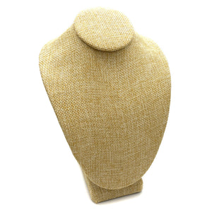 Burlap Straw Necklace Stand Display Holder